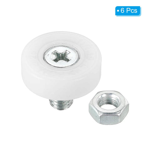 Heavy Duty 19Mm Drawer Rollers Replacement Pulley Wheels With Nuts Durable POM plastic wheel and metal nut for drawer support.