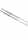 32 Inch Heavy Duty Drawer Slides With Soft Close And Lock Built To Take A Beating, 265 Lb Load Capacity, side view of zinc coated slides