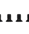 100 Pack Top Shelf 6-32 Flat Head Phillips HDD Screws For 3.5 Inch Hard Drives And PC Desktop Cases black screws arranged in line