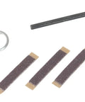 Small Tool Kit For Snap Ring Pliers With O Ring Remover Hook, Extra Deburring Pads, And Hex Wrench, Made In USA, components view