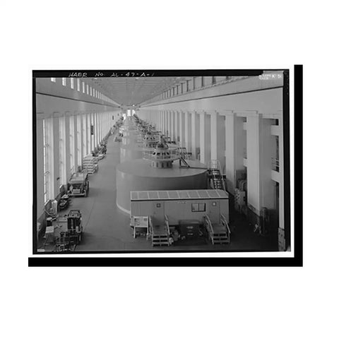Framed Print Of Wilson Dam And Hydroelectric Plant Turbine And Generator Unit Spanning The Tennessee River On Wilson Dam Road