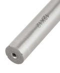 Close-up of a silver 4-flute HSS roughing end mill for CNC routers
