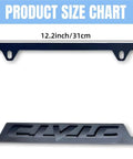 Two Pack Premium Aluminum Alloy Weatherproof License Plate Covers With Screw Caps And Bracket Holder For Cars size chart