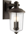12 Inch One Light Wall Sconce With Clear Seeded Glass In Olde Bronze Finish, Modern Indoor Wall Lighting Fixture With Tubular Shade