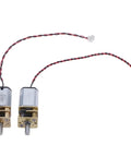 Badass N20 DC Gear Motor Hella Compact Full Metal Gearbox 3V To 6V Low Speed Torque Reduction Drive System With 3Mm Flat Output Shaft for Cars and Robot Projects, featuring dual metal motors with wires.