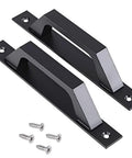 7.9 Inch Sliding Barn Door Handle Black 2 Pack Wooden Door Pull Handle for Barn Doors Gates Cabinets Closets Farmhouse Decor