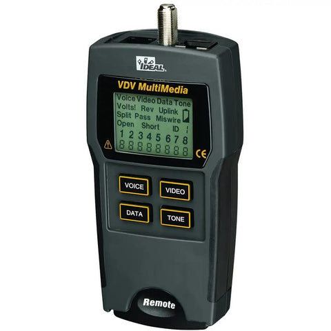 Pro Grade Multimedia Cable Tester With LCD Screen For Quick Wiremap Checks Of Low Voltage And Data Cables Verifies End To End Wiring On Twisted Pair Coax And Phone Cables Digital Design Built For Fast Accurate Results For Pros