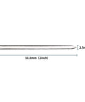 Zero Drama 120 Pack Of 2 Inch Nickel Plated Rust Proof Carbon Steel Hardware Nails showcasing 50.8mm length and 2.5mm diameter.