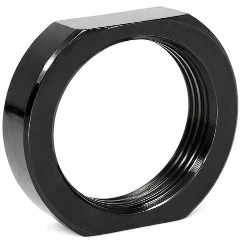 Top Shelf 5 8 24 Black Steel Jam Nut Pair Made For 308 And 7 62 Rifle Systems Featuring A Durable Black Oxide Coating And Precision Cnc Build To Lock Hardware Securely While Keeping Every Range Session Running Smooth As Silk