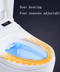 Top Shelf Smart Bidet Toilet Seat With Self Cleaning Wand And Stainless Steel Nozzle For Flawless Wash Performance, comfy heated seat with adjustable heating feature.