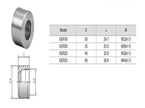 Heavy Duty CNC Spring Collet Nut ER Series Clamping Kit GER32 Size Rock Solid Rotary Hardware Built Tough For Machinists Who Want No Nonsense Precision And Seriously Bulletproof Setup