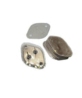 100 Pack TO 3 Mica Insulation Pads Oval Sheets For TO 3 Gold Sealed Tubes 43x30x0.12mm stacked view
