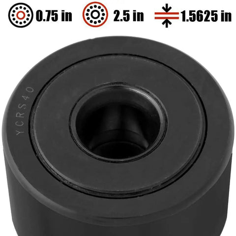 2 Pack Flat Sealed Yoke Cam Follower Roller Bearing Set For Industrial Machinery, Sealed Needle Bearing With 0.75 In ID, 2.50 In Roller Diameter, 1.50 In Width, Yoke Mount Bearings.