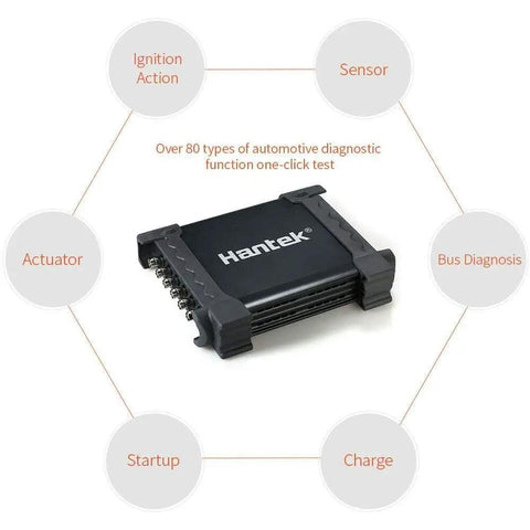 8 Channel Automotive Diagnostic Oscilloscope With USB DAQ, Programmable Signal Generator, 2.4 Million Samples Per Second