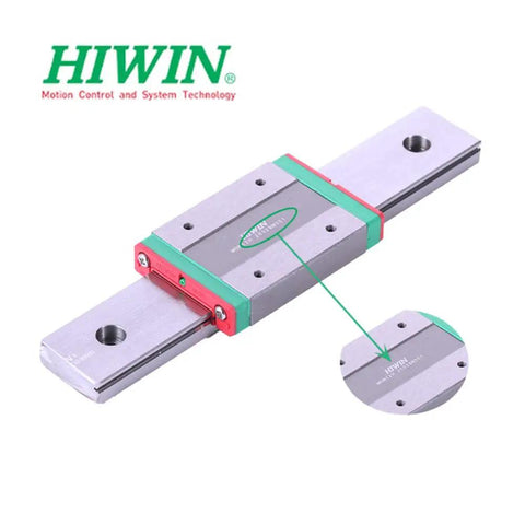 Beefy MGW12 Linear Guide Rail Kit For CNC Machines, 3D Printers, Automation and Semiconductors, shown in green and red.
