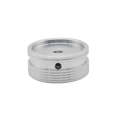 Heavy Duty Volume Control Knobs 3 Pack Butter Smooth Twist Solid Aluminum Potentiometer with precision cut bore and aluminum finish.
