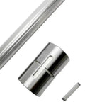 Ball Spline Nut LT 4 LT4UU High Precision Linear Motion Nut alongside a linear shaft, showcasing industrial-grade durability.