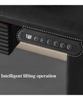 Control panel displaying intelligent lifting operation for Heavy Duty Electric Standing Desk With Dual Wooden Drawers Large Adjustable Sit Stand Workstation.