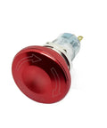 Mushroom Emergency Stop Switch Latching Button, 16mm 19mm 22mm Universal Mount, Red Head for Fast Shutdown, Direct Replacement Without Modifying Control Panel Holes, Two Contact Configurations NO NC Options, Easy Locate and Press in Urgent Situations. red mushroom emergency stop switch with threaded mount and terminal