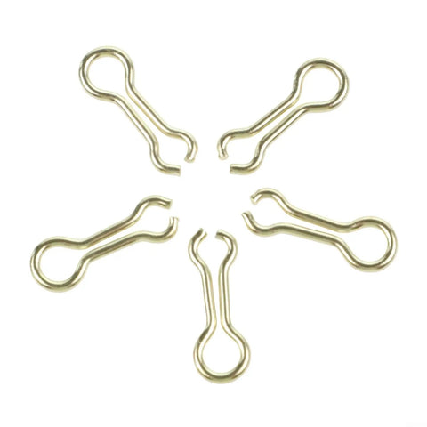 Heavy Duty Stainless Steel Fishing Sinker Eyes And Eyelets, 100 Count Screw Lead Loops With Swivel Clips for carp rigs, brass eyelets above.