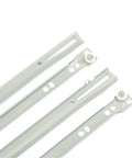 Powder Coated Telescopic Drawer Slide With Bottom Mount Roller, 1 Piece, White Finish, Smooth Full Extension, Easy Glide Hardware