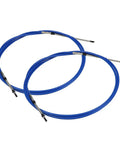 2 Pack 10 Ft Throttle And Shift Control Cable For Outboard Boat Motor Steering Systems 33C Terminals Flexible Routing Durable Blue Control Lever