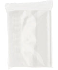 Heavy Duty 10 By 12 Inch Zipper Bags With White Write On Block 4 Mil Thick LDPE Reclosable Food Safe Storage Pack Of 100 Bags For Freezer Pantry Organization And Easy Labeling, clear bag front view