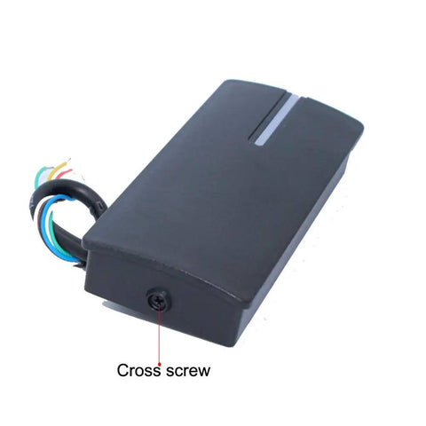 Back view of Read-Only Wiegand 26/34 Proximity Card Reader 125KHz Waterproof IP68 Outdoor All-Weather Door Access Controller with wires