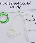Close-up of All Weather Outdoor Volleyball Net Beefy Heavy Duty For Backyard Beach Or Poolside Play Regulation 32x3 Feet with aircraft steel cable