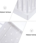 Compact Plastic Test Tube Peg Drying Rack And Laboratory Bench Organizer Straight Up Heavy Duty close-up view of drainage slots and pegs.