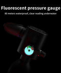 Fluorescent pressure gauge on Portable 0.5L Mini Scuba Tank For Travel And Recreational Diving, clear underwater display