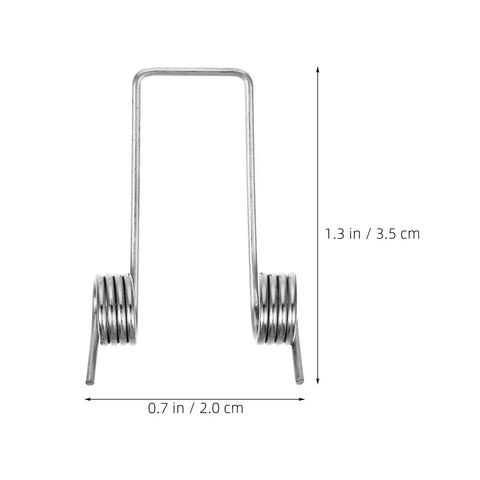 Heavy Duty Double Leg Torsion Springs For Trash Can Lid Repair Kit with 4 Coils Stainless Steel Garbage Bin Accessories Strong 130 Degree Angle Heavy Gauge Wire To Fix Stuck Lids Fast And Easy, 1.3 in x 0.7 in
