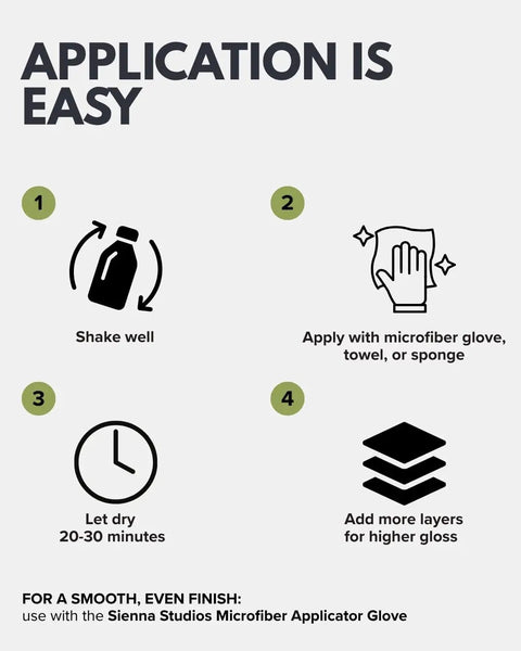 Instructions for using Top Shelf Water Based Acrylic Sealer for Concrete, featuring application steps and tips.
