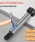 Heavy Duty M6 Shoulder Screws Alloy Steel Grade 12.9 Shoulder Bolts Round Head Bearing Bolt Built To Last Inner Hex Positioning