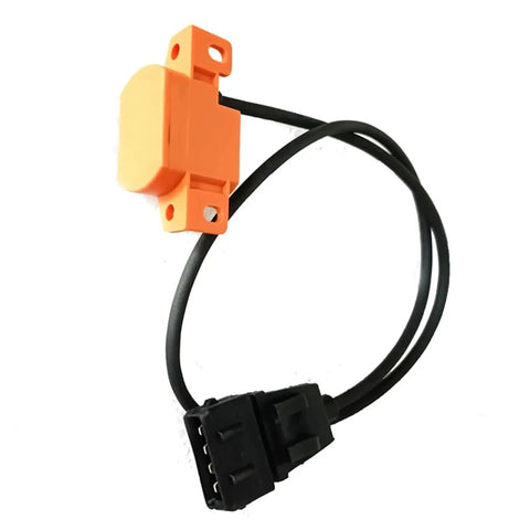 Top Pick Electric Forklift Speed Sensor Gearbox And Pallet Truck Wheel Replacement Parts For Stacker Lift Trucks showing speed sensor unit with orange casing.