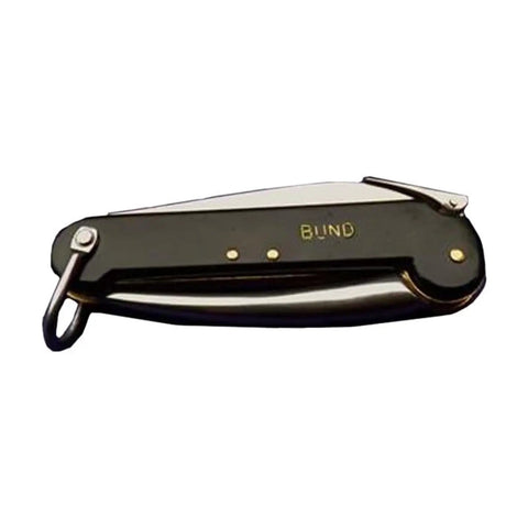 Grab-and-Go Deck Pocket Knife for Sailors and Outdoor Fans With Marlin Spike, closed view, with eyelet attachment