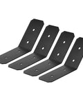 Flush Inside 45 Degree Angle Bracket 4 Pack For 4x4 Nominal Posts And 6x6 Posts Pergola And Gazebo Lumber Connector Heavy Duty 11 Gauge Black