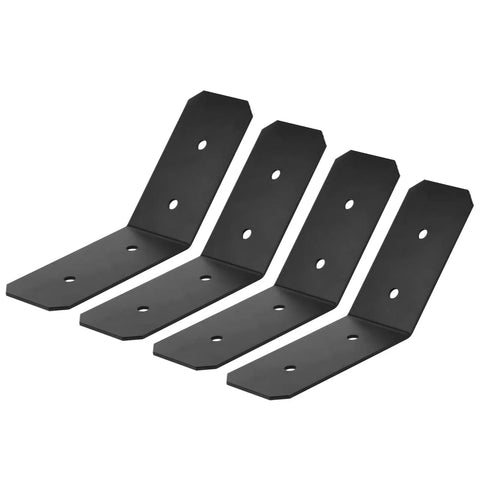 Flush Inside 45 Degree Angle Bracket 4 Pack For 4x4 Nominal Posts And 6x6 Posts Pergola And Gazebo Lumber Connector Heavy Duty 11 Gauge Black