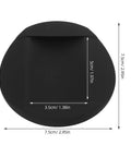 Top view of Round Rubber Chair Foot Pads 4 Pack, Non Slip Furniture Feet for Chair Legs and Wheels, Easy Install, dimensions shown