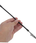 Hand holding a flexible arm with clip from Six Piece Welding Fixture With Magnifying Glass Lamp Clamp And Circuit Board Holder For Soldering, Durable Iron Build, Fade Resistant And Rustproof, Handy Third Hand Tool For Repair And Workstation Soldering.