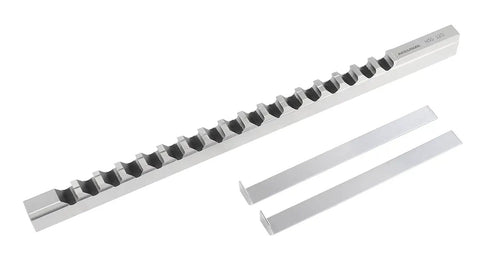 12mm Style D Keyway Broach HSS With Ground Solid Bar For Accurate Keyway Cuts In Inch Or Metric Sizes, 1 To 6 Inch Cutting Length, Includes Two Shims And Bright Finish, Built Tough Keyway Cutter Pro