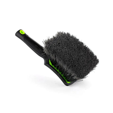 ProGrip Wheel Face Brush With Ergonomic Rubberized Handle Pro Grade Wheel Cleaner Brush Soft Flagged Tip Bristles For Better Coverage