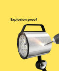 Front view of Heavy Duty 12W LED Lathe Drill CNC Machine Light With Long Arm For Milling And Machining, showing explosion proof feature.