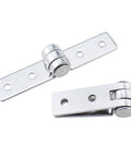 Two 86mm 304 stainless steel flush hinges with barrel pivots for folding doors, cabinets, and DIY wooden boxes.