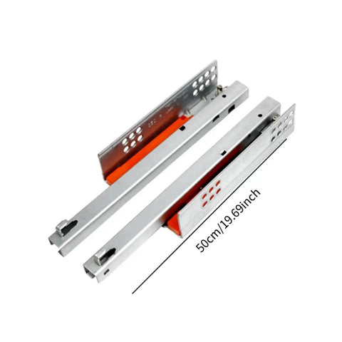 2 Piece Concealed Bottom Mount Drawer Slides Easy Install With Push To Open Rebound No Visible Hardware Maximizes Narrow Cabinet Storage Sleek Handleless Look For Minimalist Kitchens And Cabinets 50cm