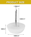 60 Pack White Nylon Furniture Sliders Round 16mm Glide Pads showing product dimensions and nail length for easy installation.