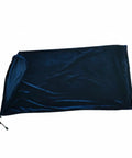 Hella Durable Inflatable Boat Fender Wrapped In Ultra Plush Velvet Keeps Dock Scratches At Bay Adjustable Closed End Marine Sock, dark blue color.