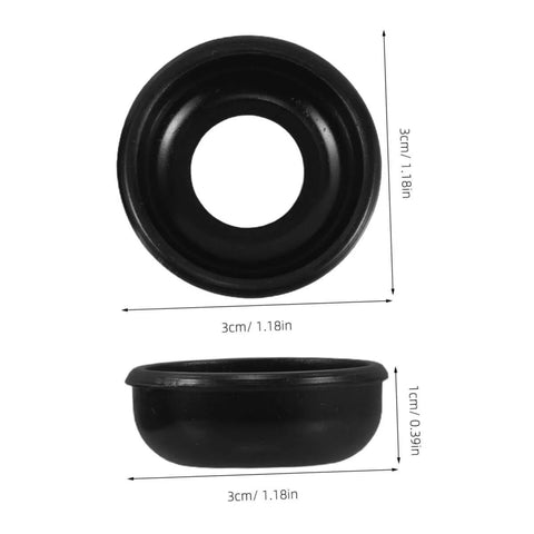 Top and side view of a steel bowl gasket from 20 Piece Bicycle Axle Washer Kit With Steel Bowl Gaskets And Seal Fittings For Mountain Bike Front And Rear Repair Ride Ready Protect Bearings And Guard Against Dirt Extend Bike Life