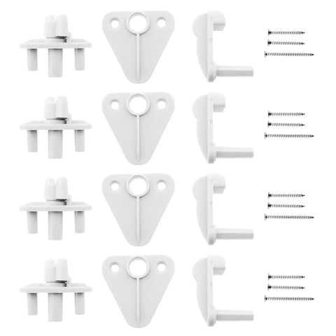 Pontoon Gate Latch Replacement Kit for Marine Boats, 4 pack, universal square frame latches, heavy-duty polypropylene hardware