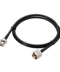UHF PL259 To BNC Male Coax Cable 3 Foot RG58 50 Ohm Pigtail For CB Radio Ham Amateur Radio SWR Meter Flexible Shielded Brass Nickel Plated Connectors Included shown coiled